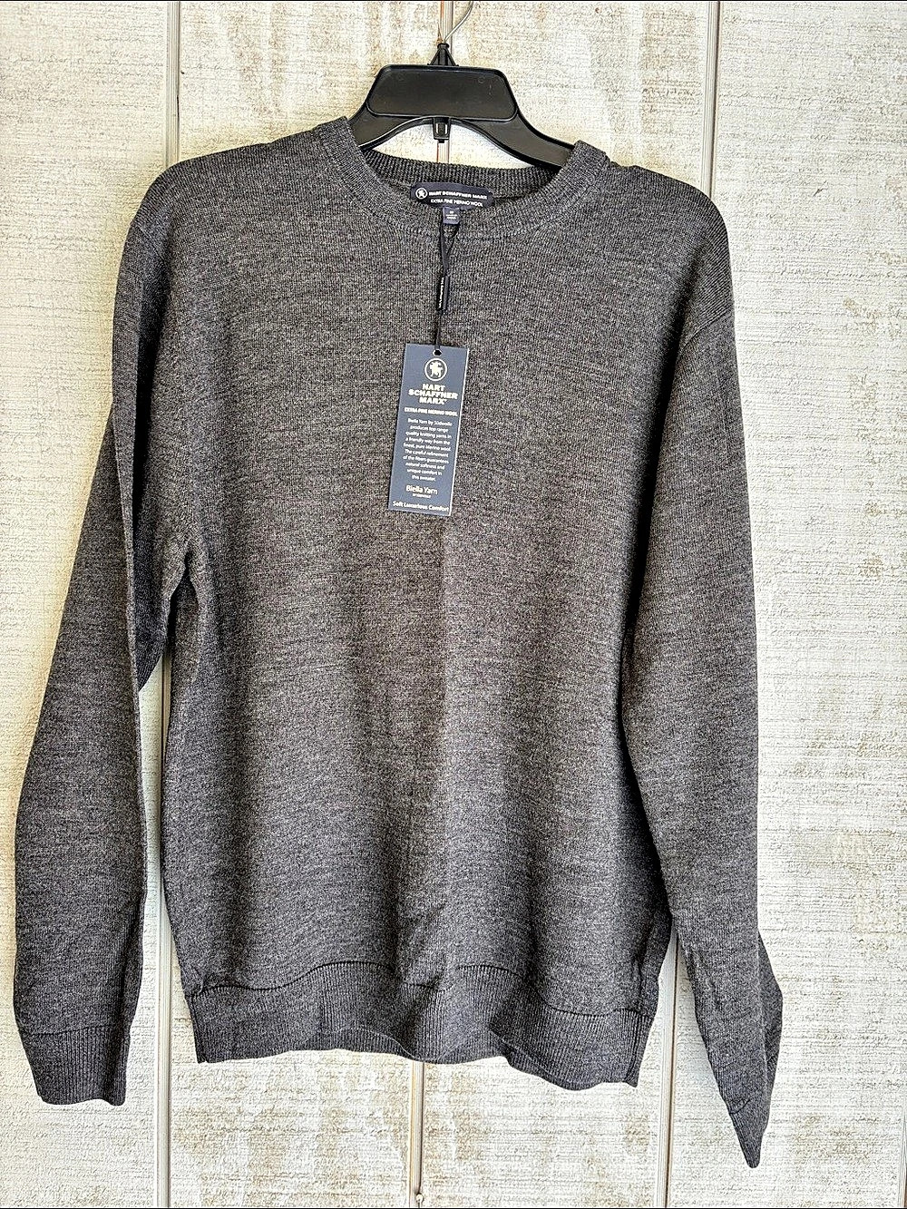 Hart Schaffner Marx Extra Fine Merino Wool Crewneck Sweater Merino Wool Crewneck